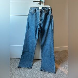 NWOT Everlane 90s Forever Jeans size 26 Mid Indigo Light Wash High Rise Denim